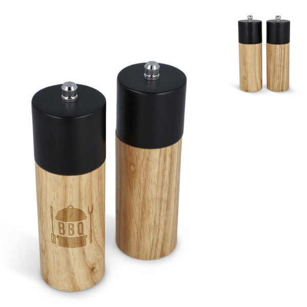 InSideOut Holz-Salz- und Pfeffermühle-Set