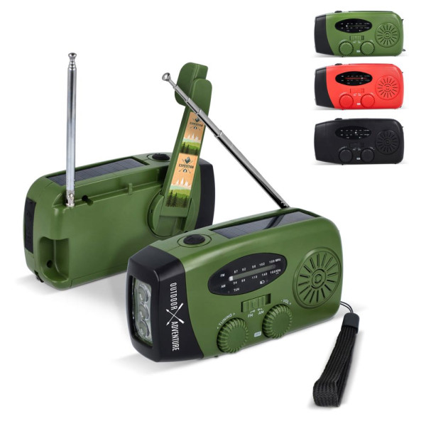 SafeSound Notfallradio mit Solar und Handaufzug