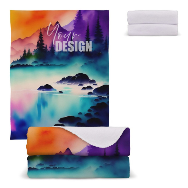 Polarfleece-Decke OEKO-TEX®  Sublimation 130 x 170 cm 290 g/m²