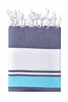 Navy/turquoise/white (ca. Pantone 296C
312C
white)