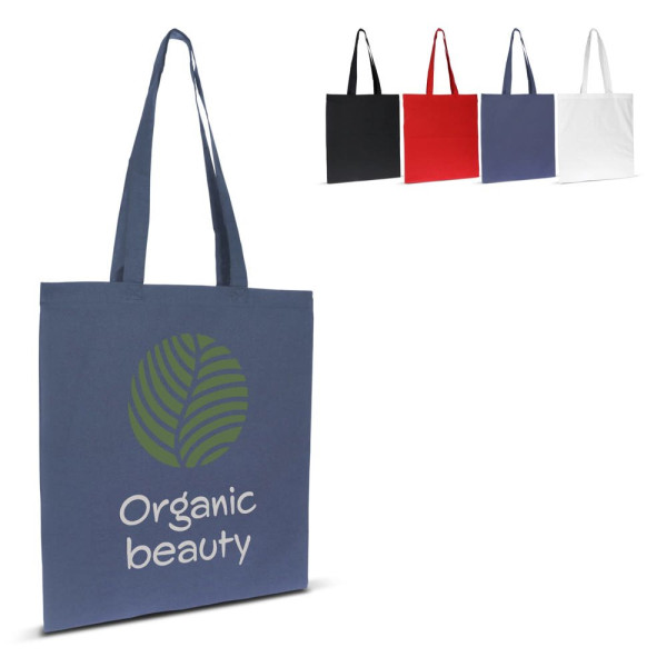 Tasche Bio-Baumwolle Farbe lang 140g/m² 38x42 cm