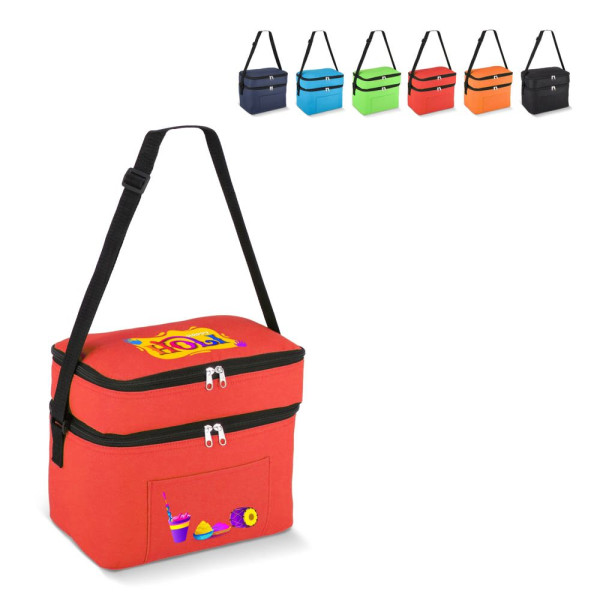 R-PET 600D Doppelfach-Kühltasche 30 x 20 x 25cm 12L