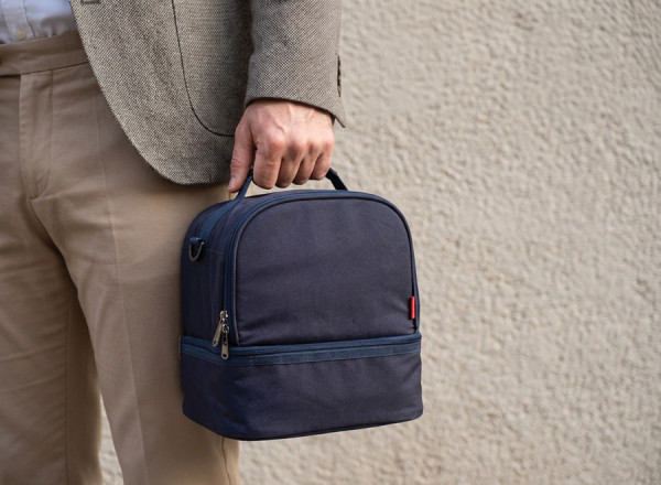 Isotherme Bento-Lunchbag 'Uji', Polycotton Mitternachtsblau